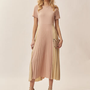 LUREX PLEATED SKIRT DRESS |