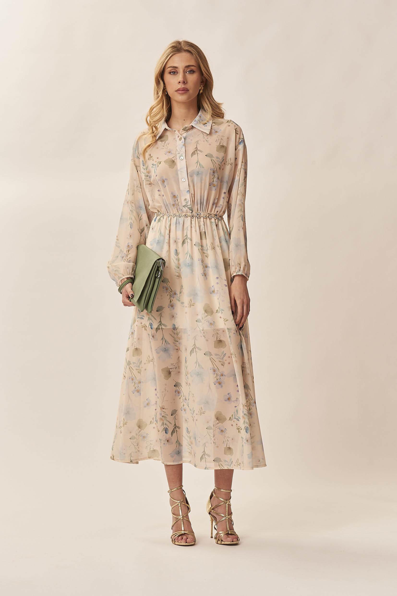 LONG FLOWER PRINT DRESS