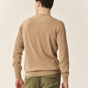 GU035-PARICOLLO-ML-TASCHINO-STEINWÄSCHE-BEIGE-47 PULLOVER MIT TASCHE |