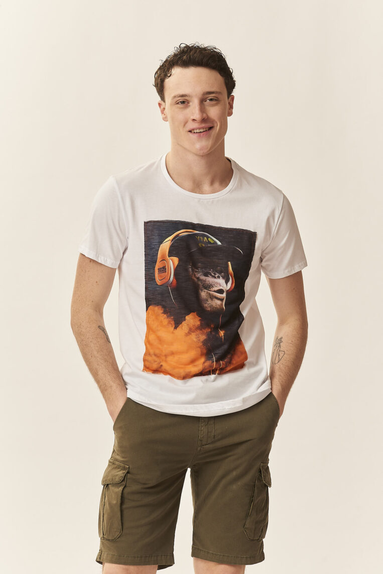 T-SHIRT STAMPA SCIMMIA