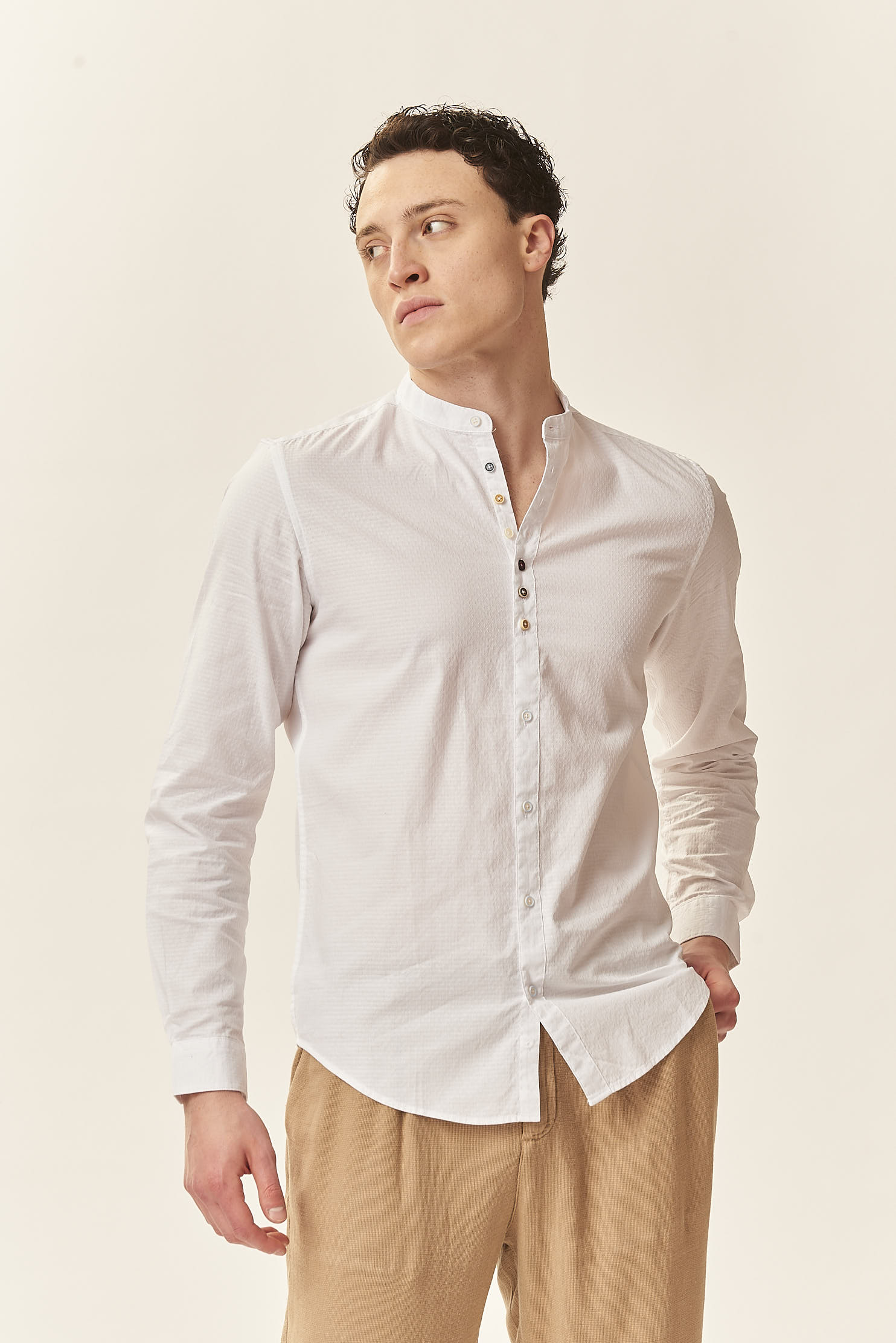 MANDARIN NECKLINE SHIRT