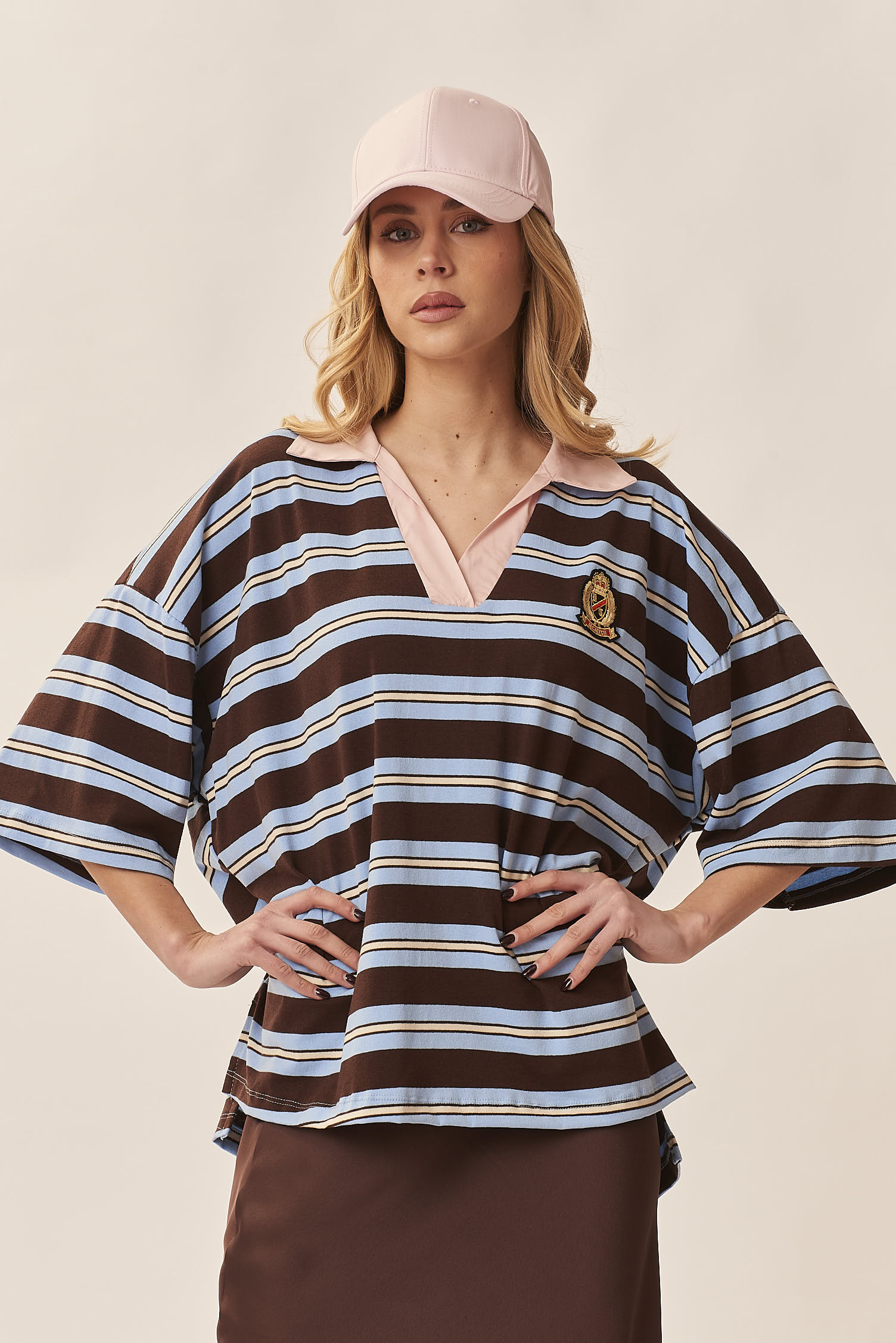 STRIPED JERSEY POLO SHIRT