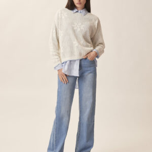 GD277-DENIM-5PKT-FRINGE-ON-JEANS-BOTTOM-C-819 STRAIGHT DENIM WITH FRINGE ON THE BOTTOM |