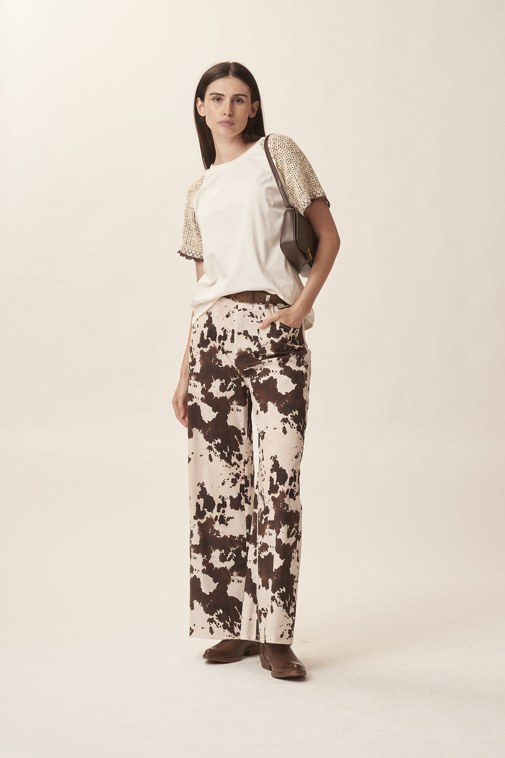 ANIMAL PRINT PALAZZO TROUSERS