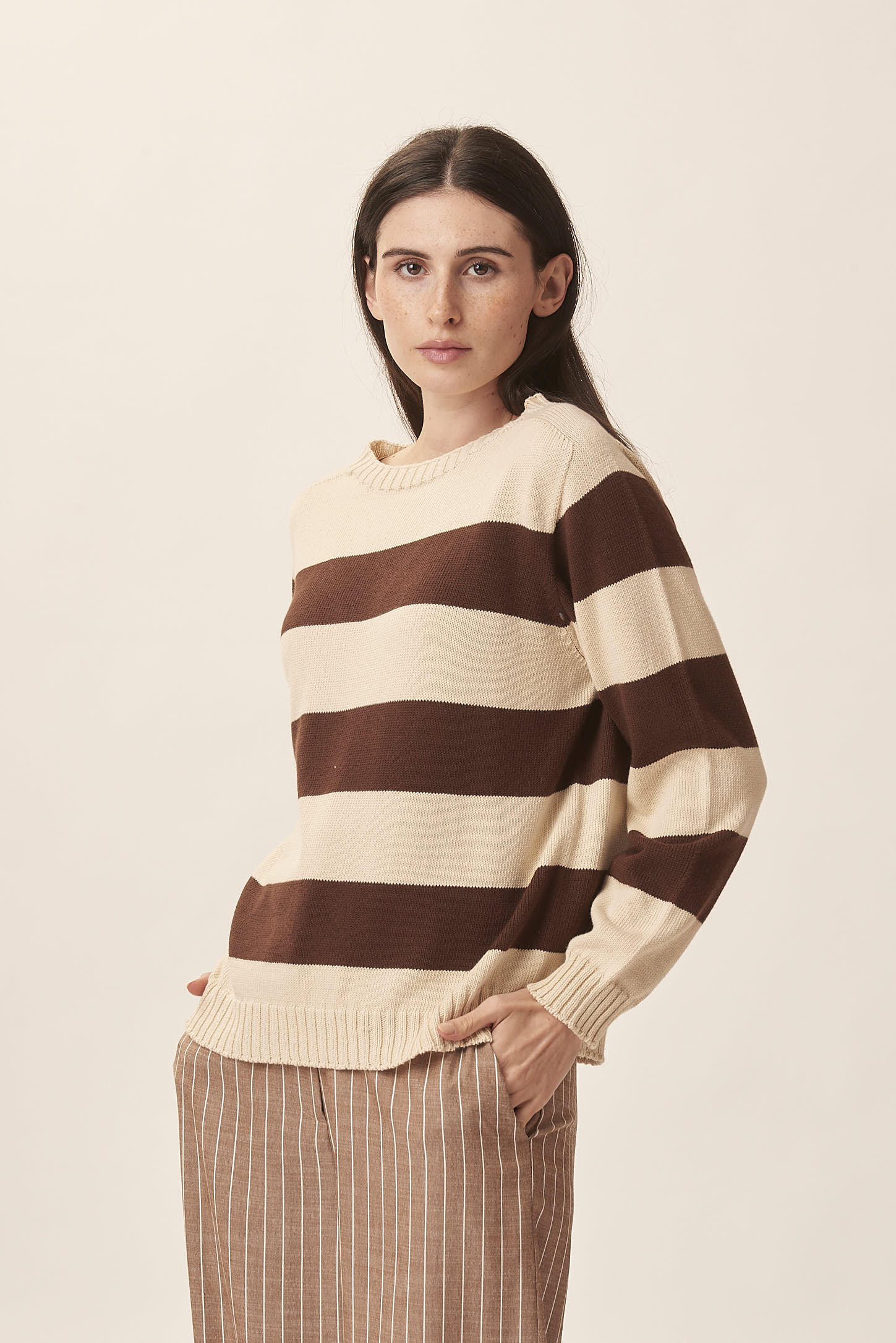 WIDE STRIPED SWEATER