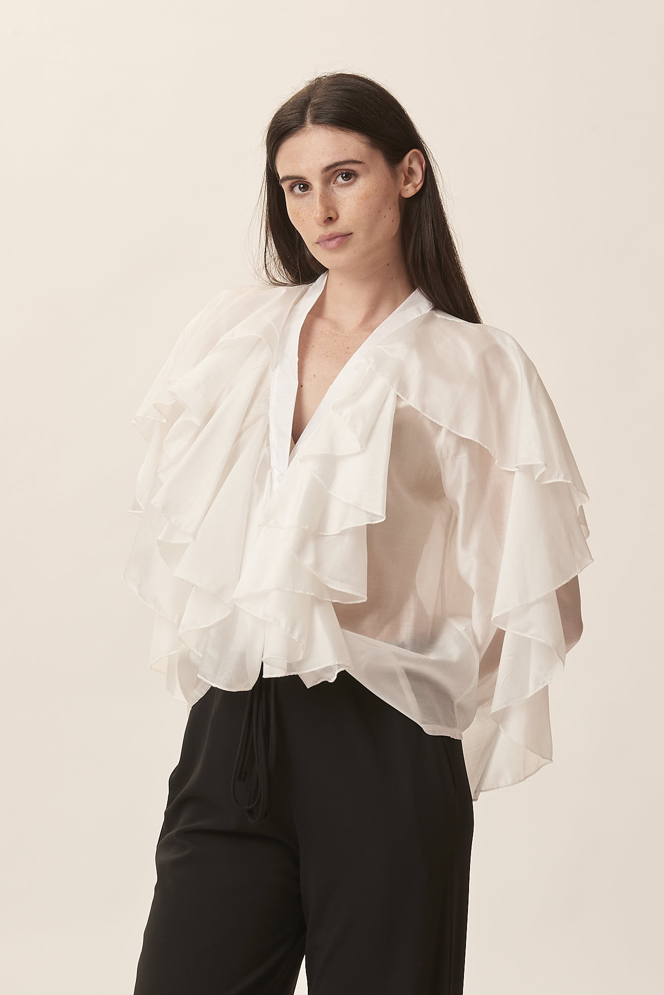 BLOUSE WITH RUFFLES