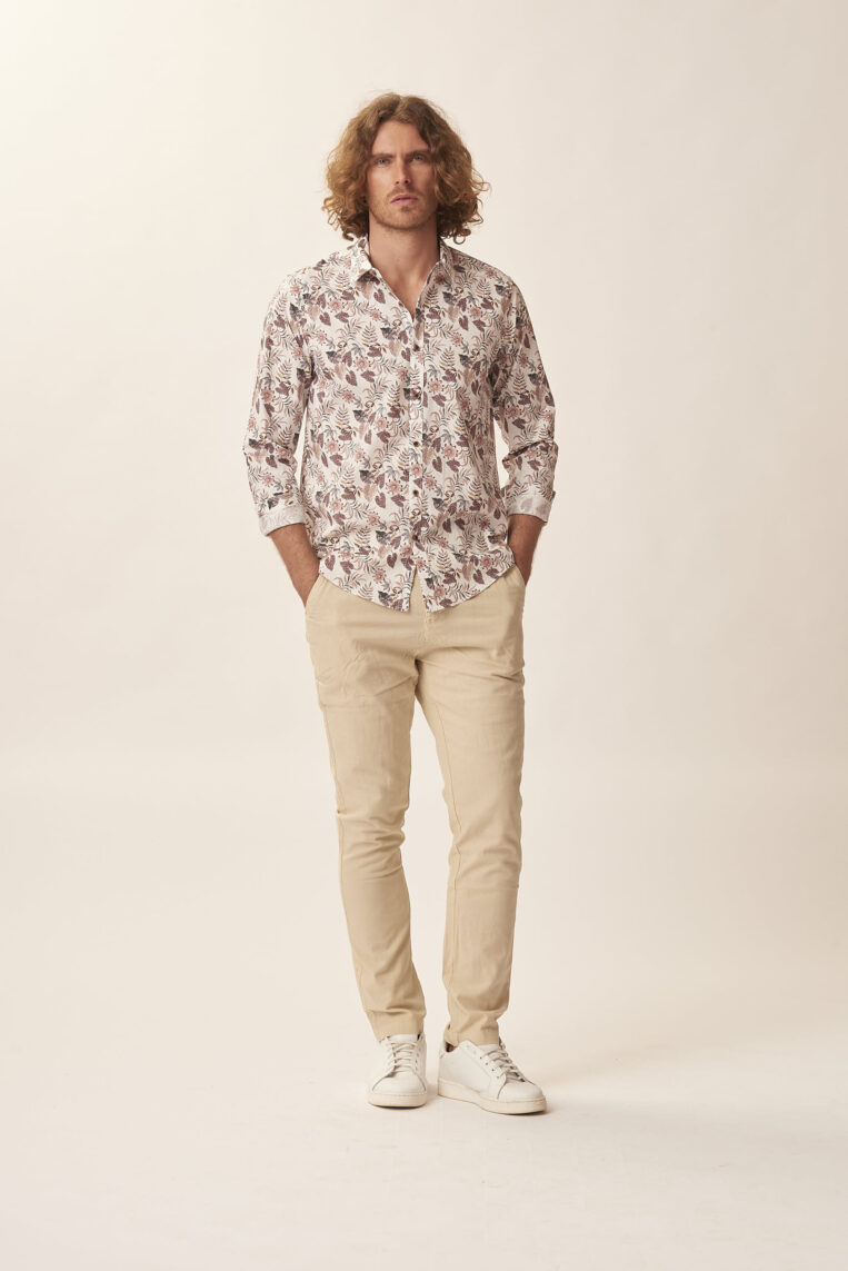 PANTALONI MISTO LINO