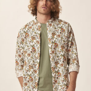 GU198-SHIRT-ML-100-LINEN-MULTICOLOR-1282 SHIRT 100% FLORAL LINEN |