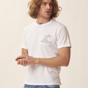 GU211-WAVE-PRINTED-T-SHIRT-WHITE-1654 WAVE PRINT T-SHIRT |