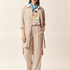 GD313CAMICIA-LONG-VISCOSEBEIGE-246 LONG VISCOSE SHIRT |