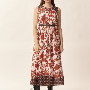GD319ABITO-SLEEVELESS-PRINTEDRED-374 PRINTED SLEEVELESS DRESS |