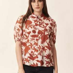 GD320BLUSA-PRINTRED-385 FLORAL PRINTED BLOUSE |