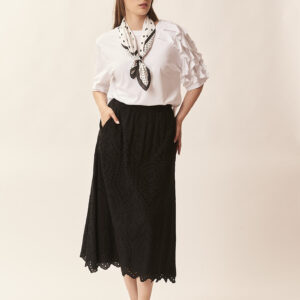 GD363GONNA-LONG-SANGALLONERO-546 LONG BRODERIE ANGLAISE SKIRT |