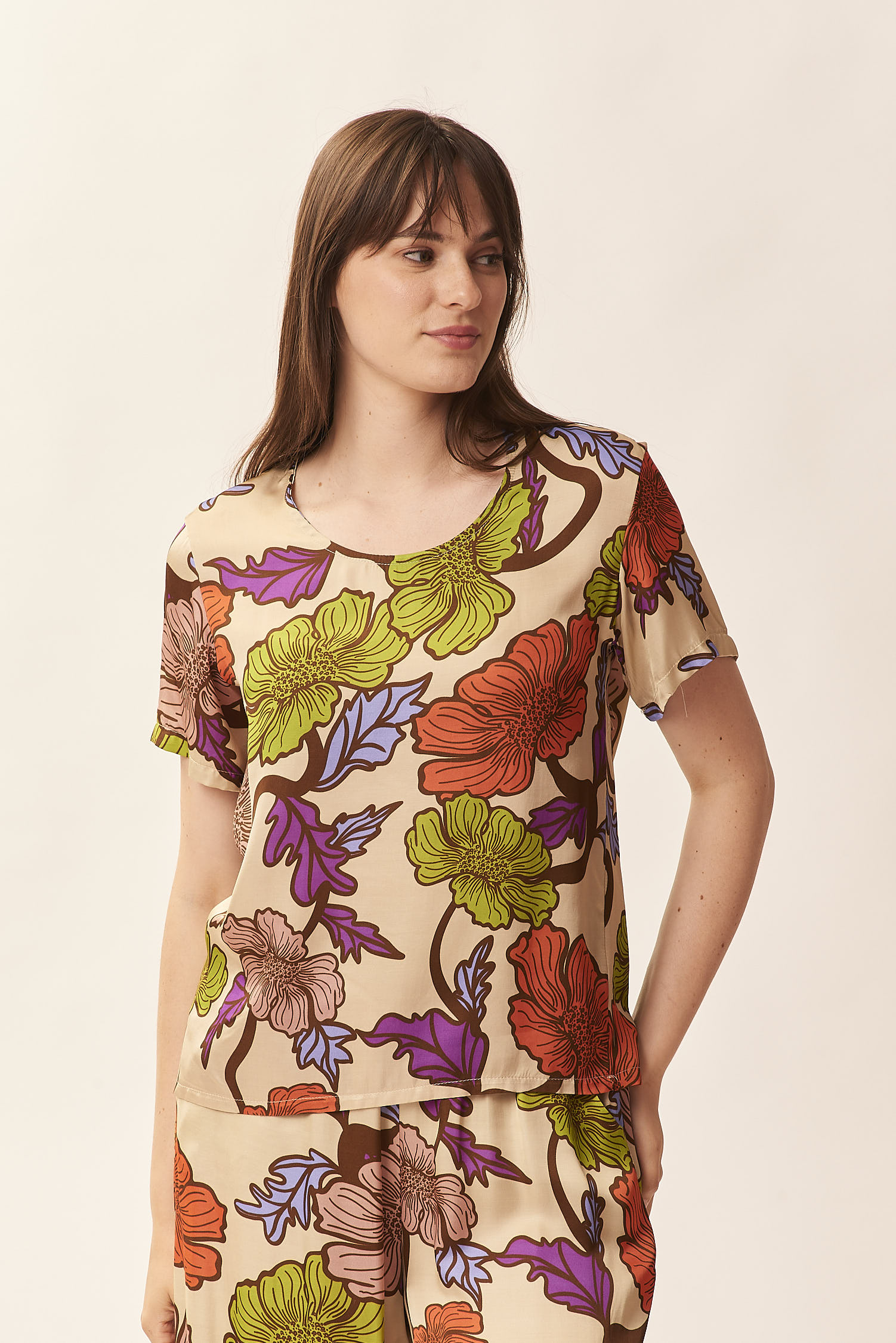 BLUSE MIT BLUMENPRINT