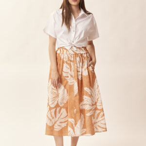 LONG SKIRT WITH LEAF PRINT |