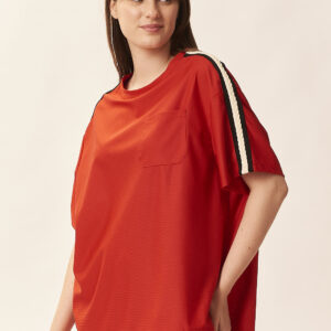 GD438TSHIRT-WITH-POCKET-AND-BANDAROSSO-1133 T-SHIRT WITH POCKET AND BAND |