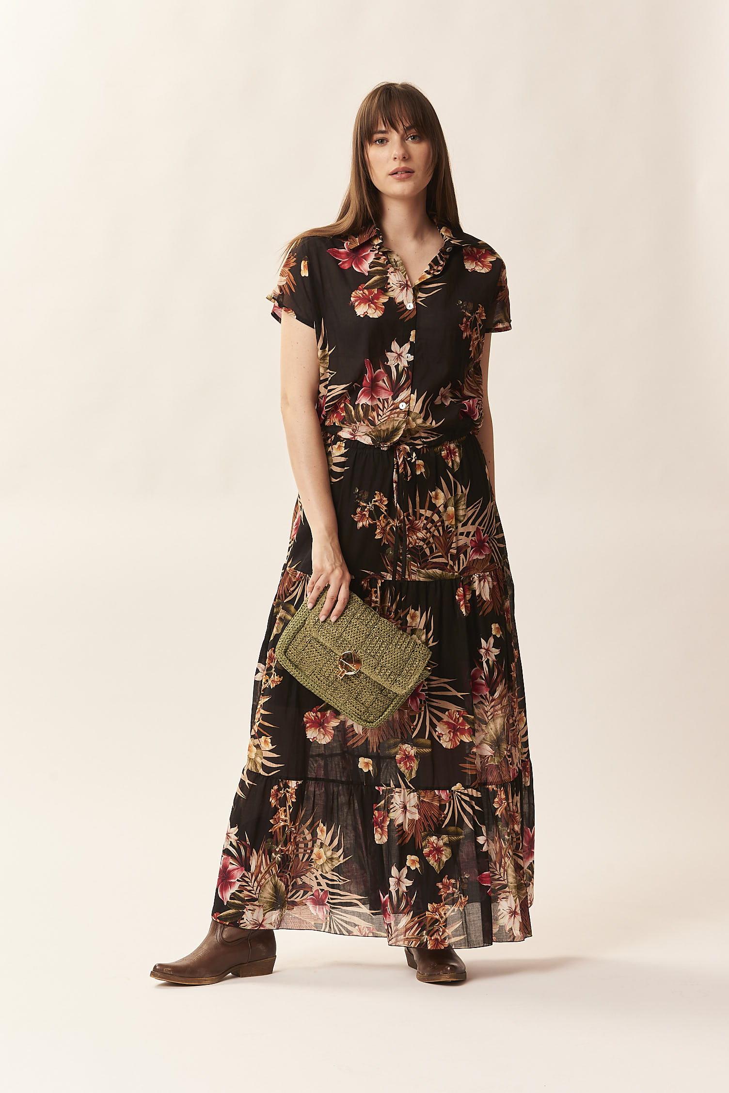 LONG SKIRT WITH FLORAL PRINT