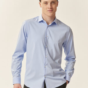 GU146-SLIM-FIT-SHIRT-BAMBOO-FIBER-LIGHT BLUE-784-8 SLIM FIT SHIRT |