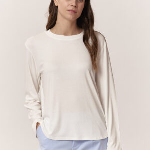 GD103-T-SHIRT-ML-BASICA-FONDO-TONDO-BIANCO-1211-1 BASIC T-SHIRT WITH ROUND BOTTOM |