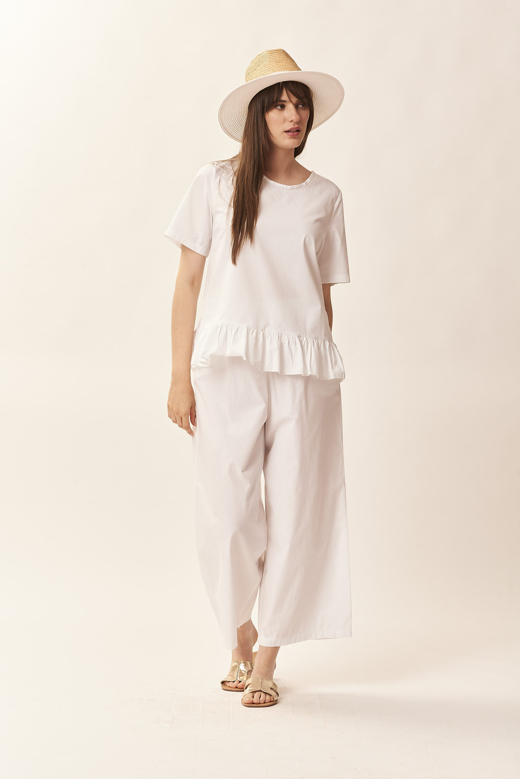 GD171PANTALONE-TELA-PARABIANCO-195 TROUSERS IN PARA' CANVAS |
