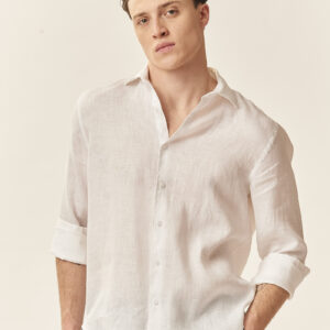 GU015-CAMICIA-100-LINO-ML-C.FRANCESE-BIANCO-29 LINEN SHIRT |