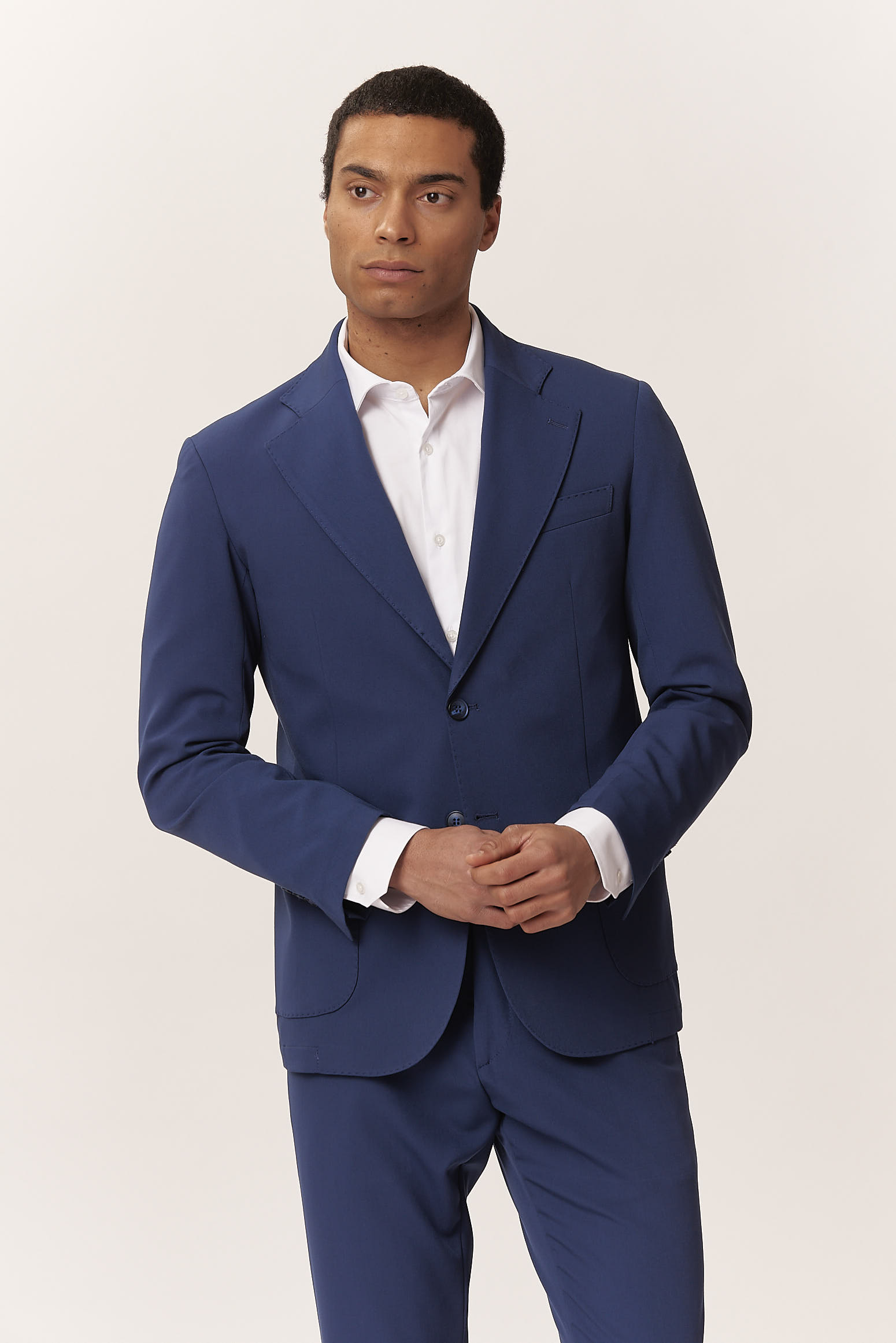 GU083-GIACCA-FRESCO-LANA-BLU-648-1 TWO-BUTTON JACKET WITH FRESH WOOL |