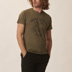 GU132-T-SHIRT-IN-JERSEY-STAMPA-ENGINE-SERVICE-MILITARE-513 T-SHIRT MIT MOTORRAD-PRINT |