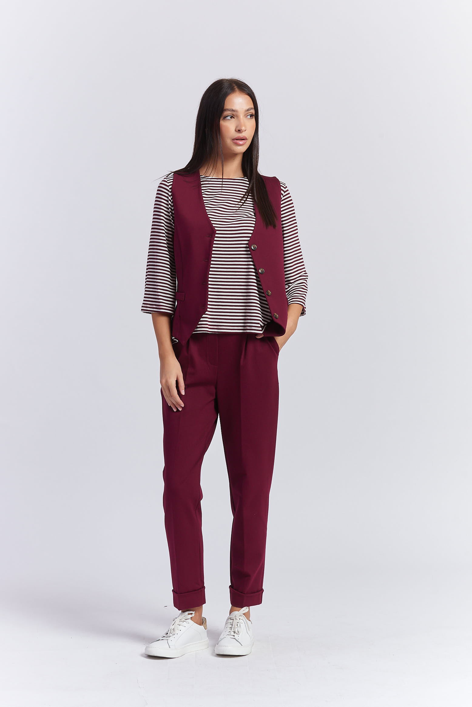 MILANO STITCH TROUSERS WITH PLEATS