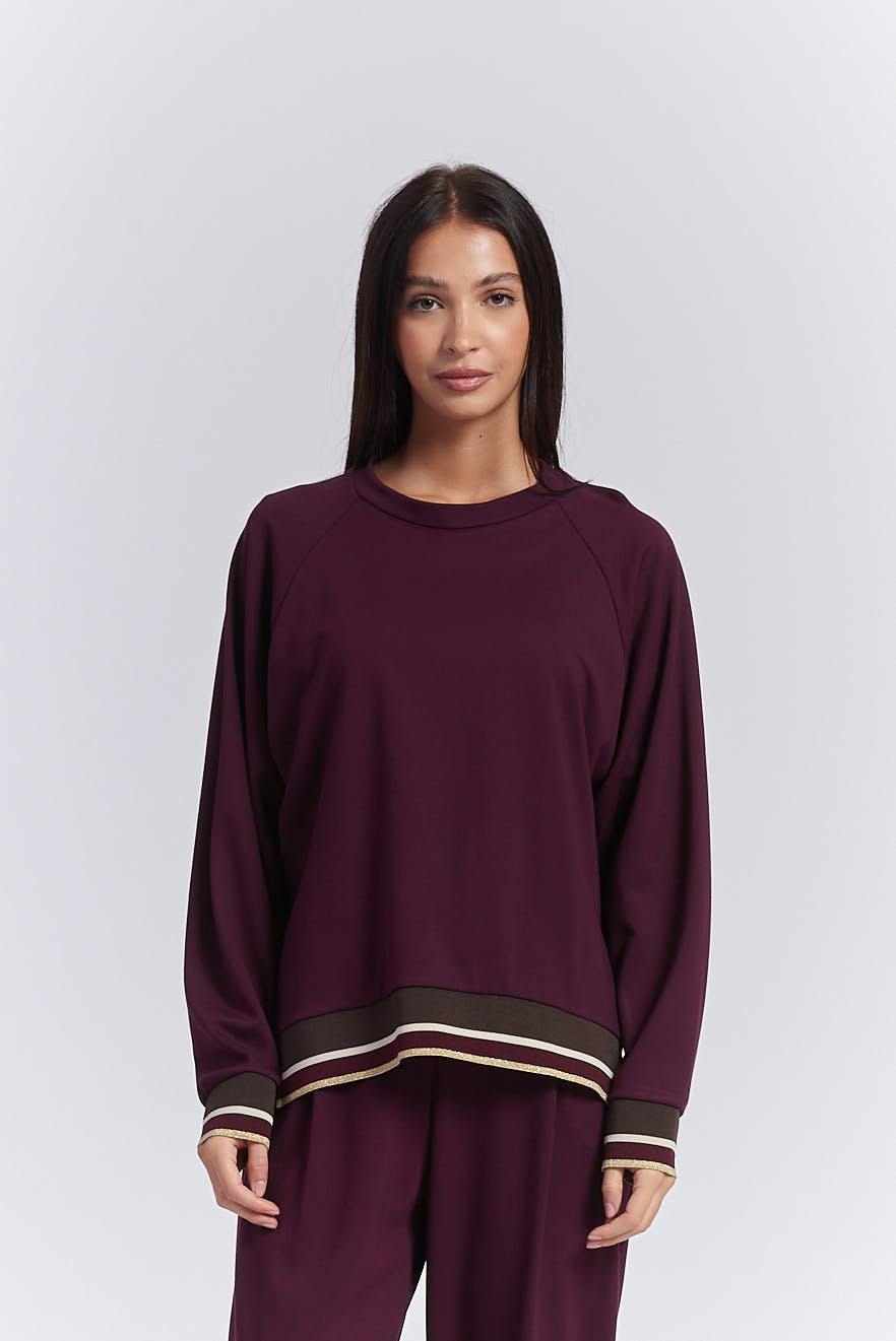 PUNTO MILANO SWEATSHIRT WITH LUREX DETAILS