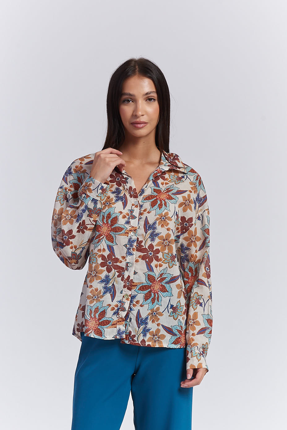 PRINTED MUSLIN SHIRT