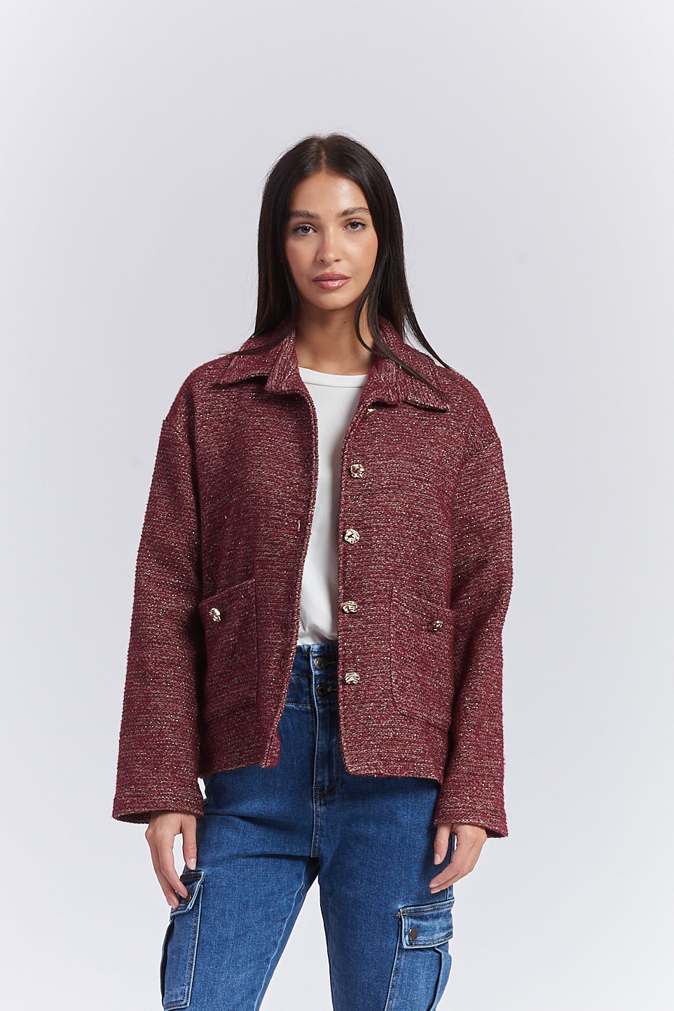 UNLINED JACKET WITH BUTTONS
