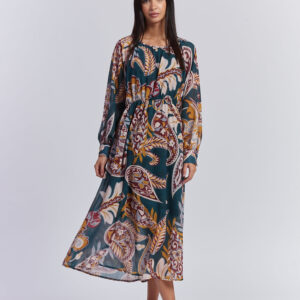 HD091-MULTICOLOR-PRINTED-DRESS PRINTED DRESS |