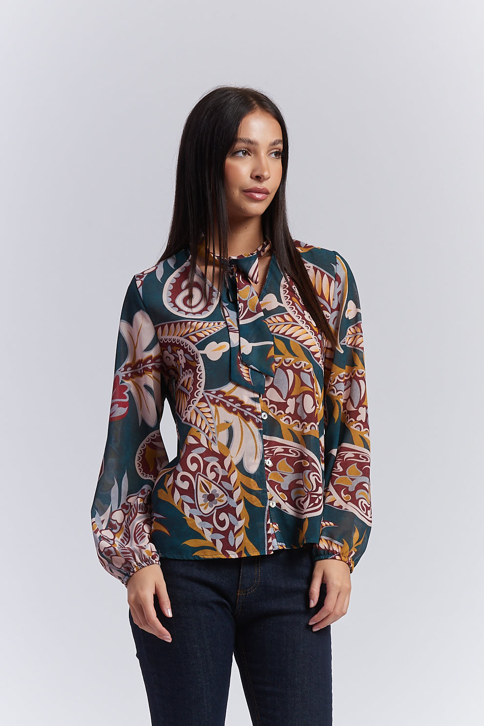 PRINTED BLUSE