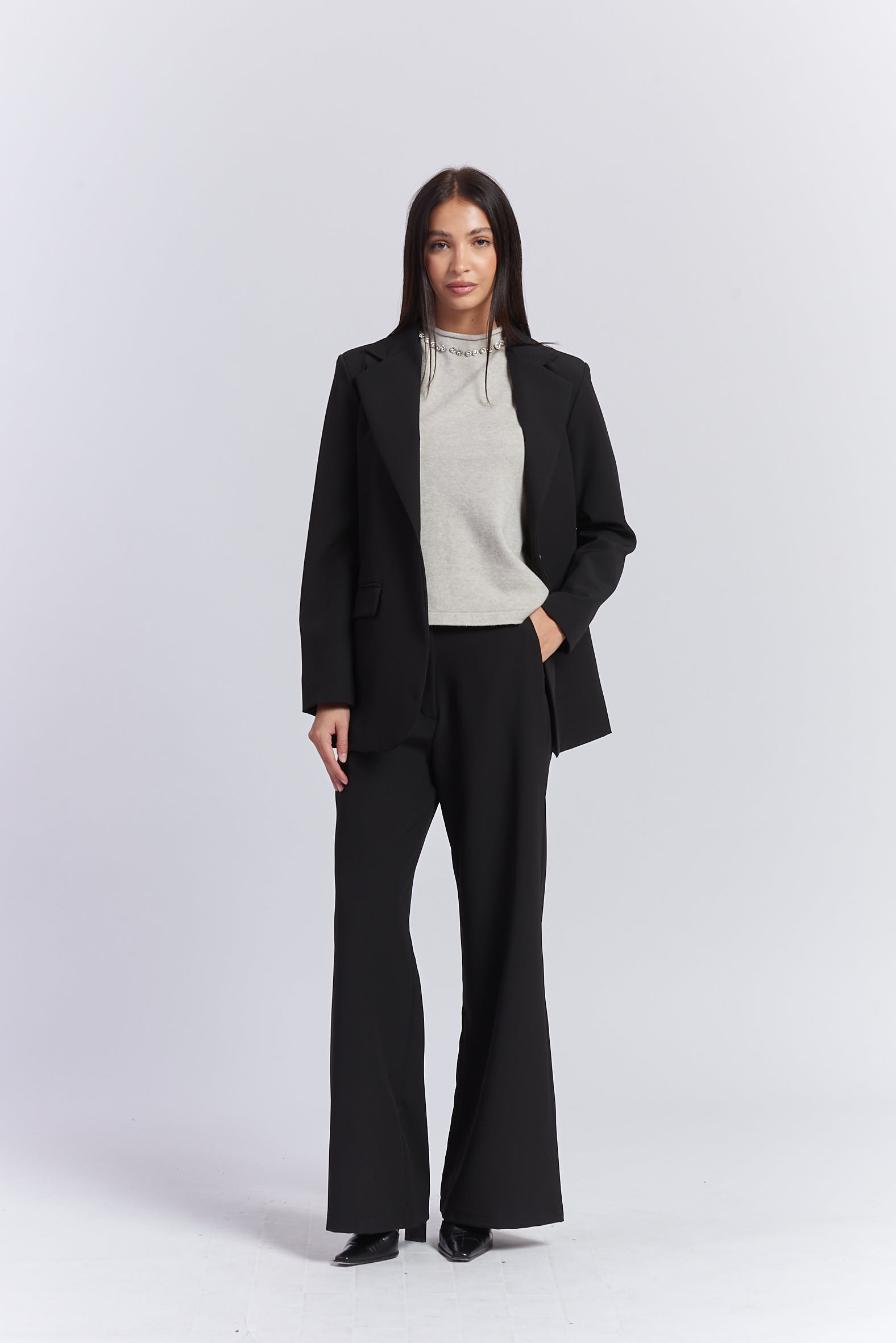PALAZZO TROUSERS TECHNICAL FABRIC