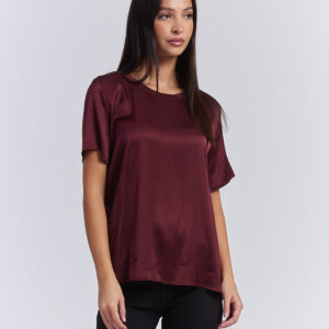 T-SHIRT AUS SATIN-VISKOSE |