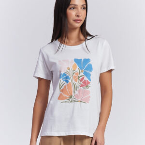 T-SHIRT MIT BLUMENPRINT |