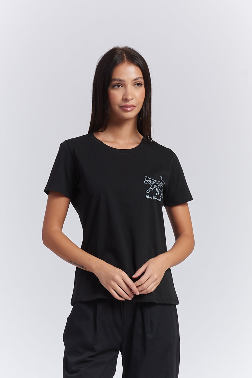 CAT PRINT T-SHIRT