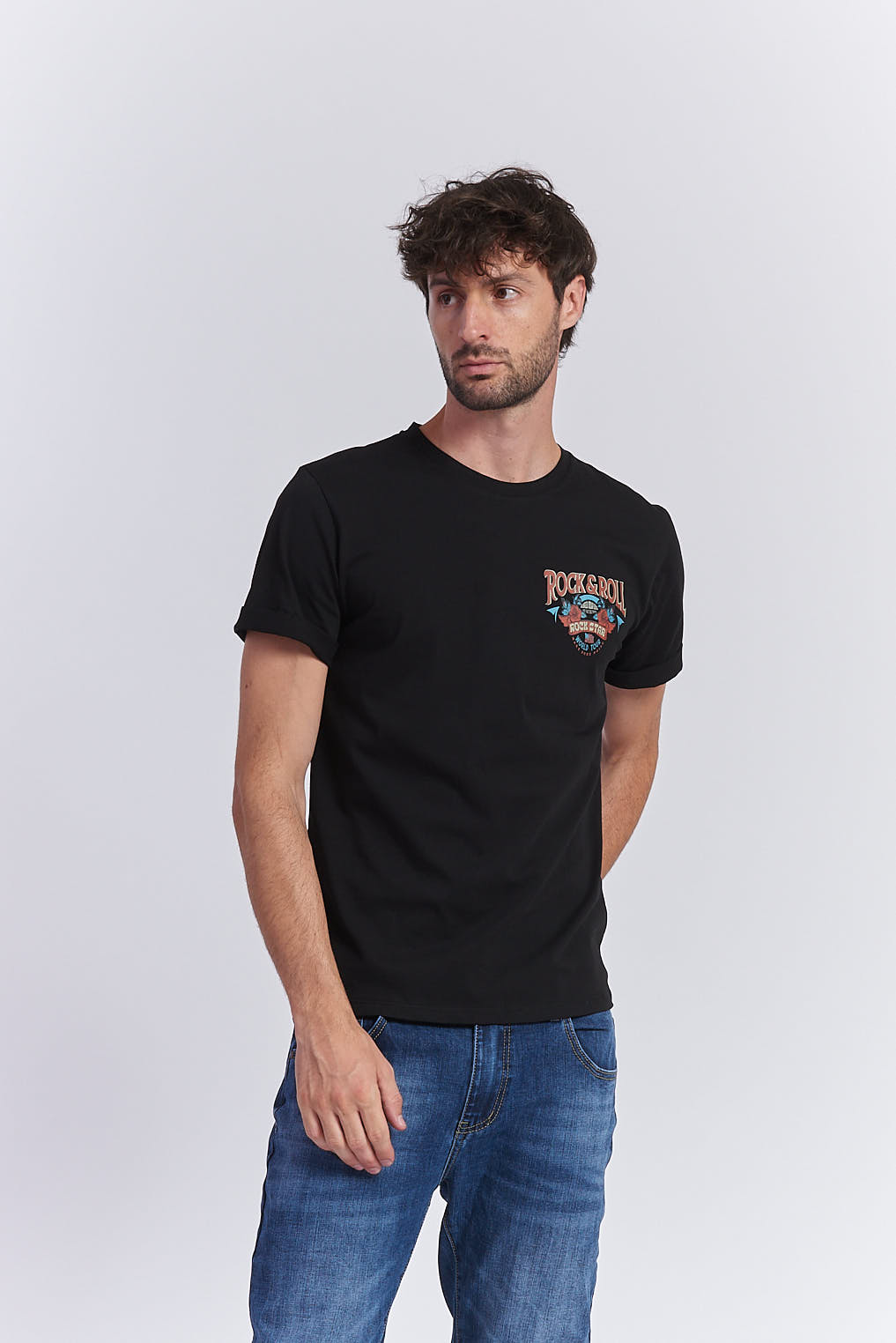 ROCK N ROLL PRINT T-SHIRT