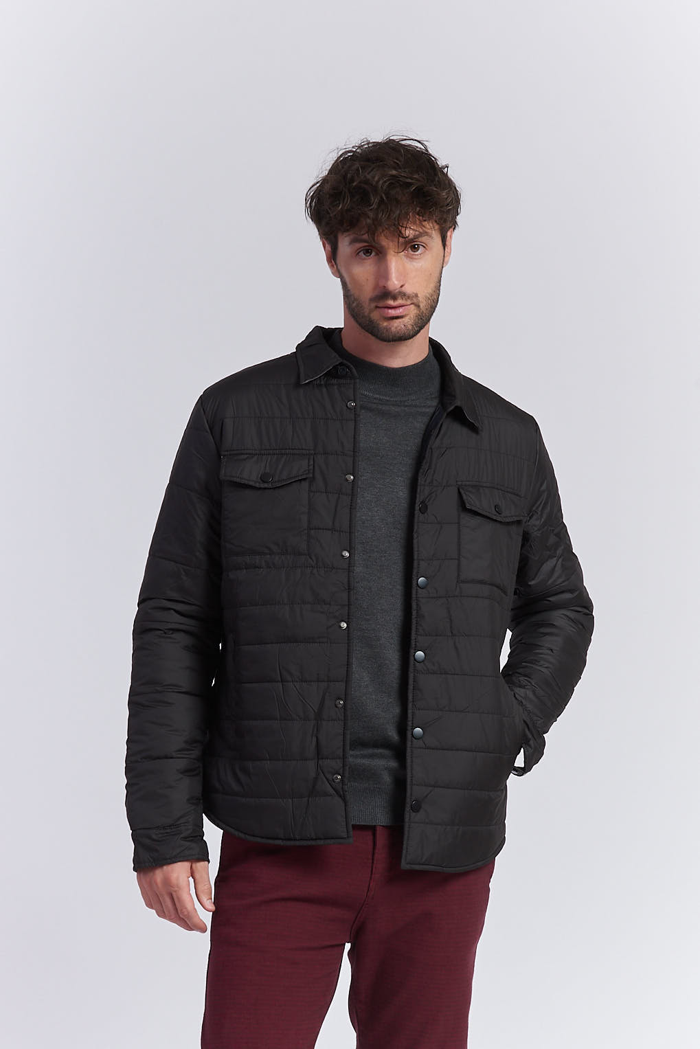 PADDED JACKET WITH POCKETS AND COLLAR