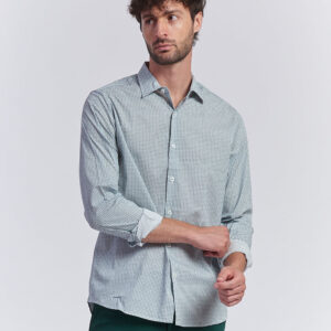 hu121_camicia-normale-fit-microfantasia_azzurro HALB GEMUSTERTES HEMD MIT NORMALER PASSFORM |