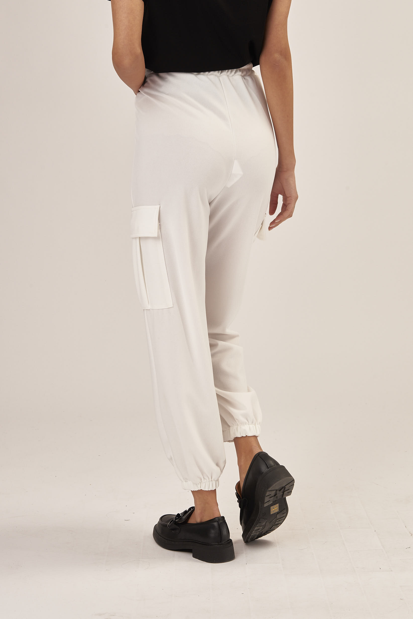 GD019-TASCONATO-SCUBA-CREPE-BIANCO-851 CREPE POCKET TROUSERS |