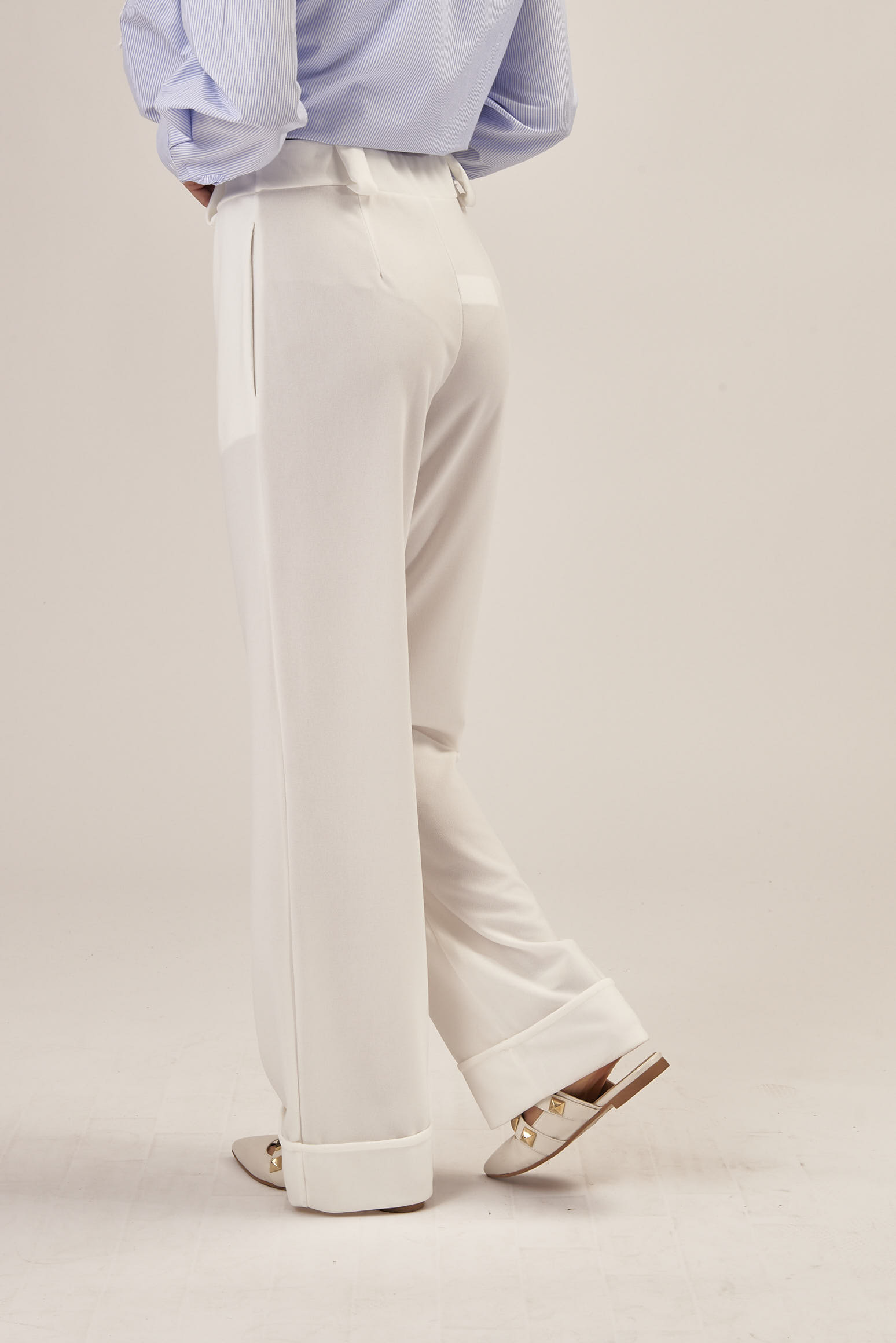 CREPE PALAZZO TROUSERS |