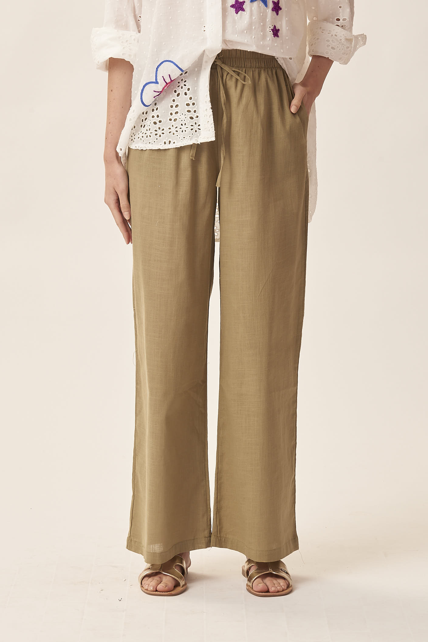 PALAZZO LINEN TROUSERS |