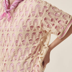 GD307-T-SHIRT-MM-TRAFORATA-ROSA-PINK-1131 PERFORATED T-SHIRT |
