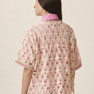 GD307-T-SHIRT-MM-TRAFORATA-ROSA-PINK-1134 PERFORATED T-SHIRT |