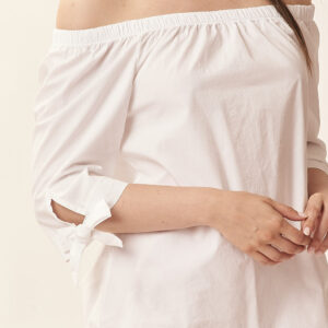 GD322TOP-SHOULDER-OFF-TELA-PARABIANCO-429-7 OFF-THE-SHOULDER TOP IN PARA' CANVAS |