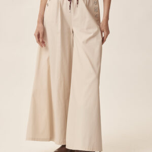 GD370-PANTALONI-CON-COULISSE-E-STRASS-BEIGE-22 TROUSERS WITH DRAWSTRING AND RHINESTONES |