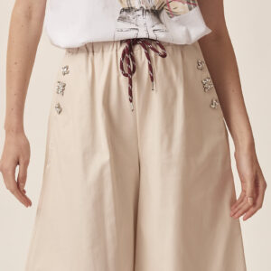 GD370-PANTALONI-CON-COULISSE-E-STRASS-BEIGE-23 TROUSERS WITH DRAWSTRING AND RHINESTONES |
