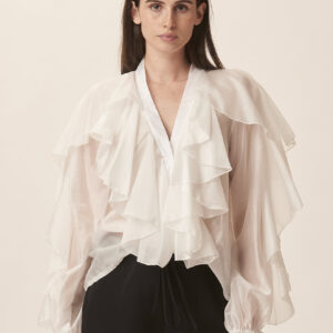 GD394-BLUSA-ML-CON-VOLANT-BIANCO-1790-1 BLOUSE WITH RUFFLES |