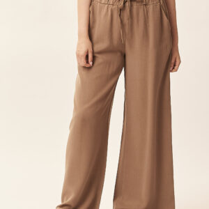GD403PANTAPALAZZO-FLUIDO-LYOCELLMARRONE-859 FLUID LYOCELL TROUSERS |
